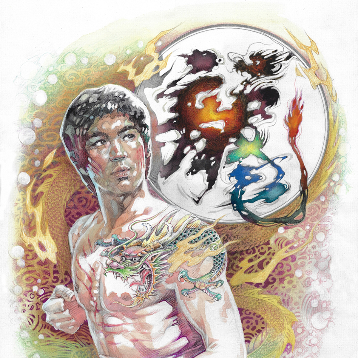 崔成安筆下的李小龍傳奇 - 50週年紀念畫展兼網上慈善拍賣